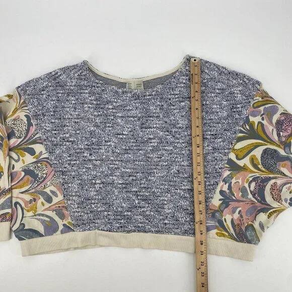 Saturday Sunday Anthropologie Size Large Sweatshirt Flora Printed Dolman - Picture 15 of 16